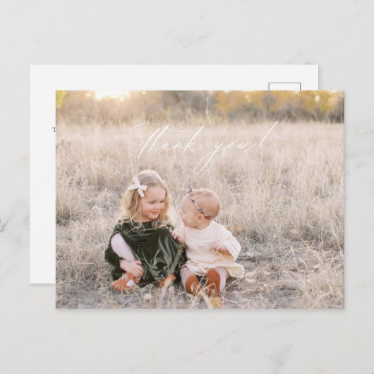 Kerstdank, foto-briefkaart briefkaart (Voorkant / Achterkant)