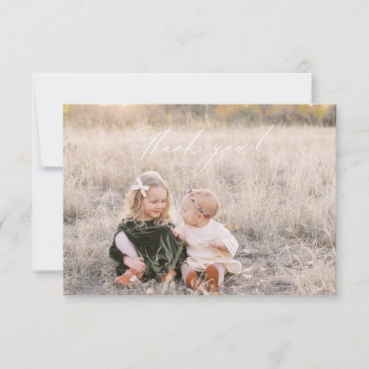 Kerstdank, fotokaart bedankkaart (Voorkant)
