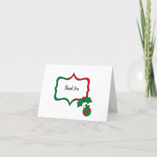 Kerstdank - Hartelijk dank voor uw kaart en Orname