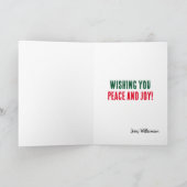 Kerstdank Hartelijk dank voor uw leraarskaart Bedankkaart (Binnen)