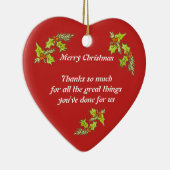 Kerstdank Keramisch Ornament (Rechts)