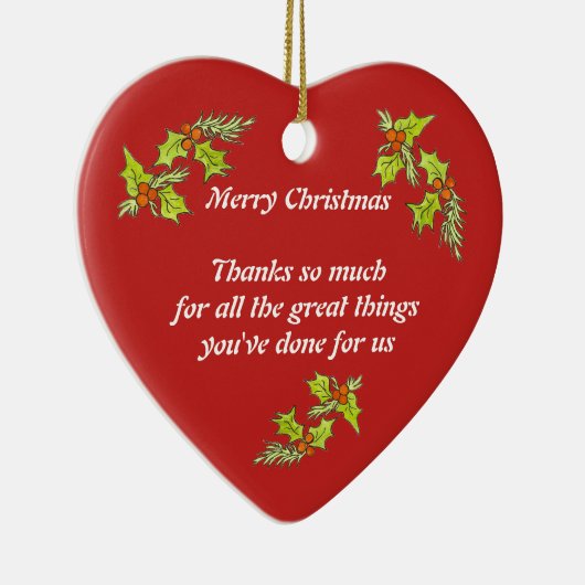 Kerstdank Keramisch Ornament (Rechts)