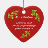 Kerstdank Keramisch Ornament (Achterkant)