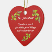 Kerstdank Keramisch Ornament (Links)