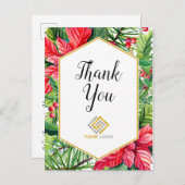 Kerstdank, Logo Business Briefkaart (Voorkant / Achterkant)