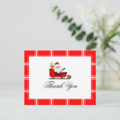 Kerstdank: Santa Red Briefkaart (Staand voorkant)