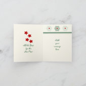 Kerstdank: sneeuwvlokken feestdagen kaart (Binnen)