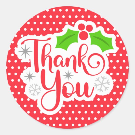 Kerstdank Sticker (Voorkant)