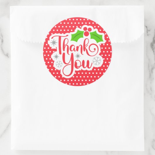 Kerstdank Sticker (Tas)