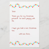 Kerstdank U brief van Kinderen Briefpapier (Voorkant)