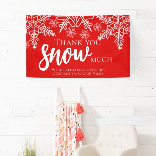 Kerstdank: veel sneeuw spandoek (Insitu)