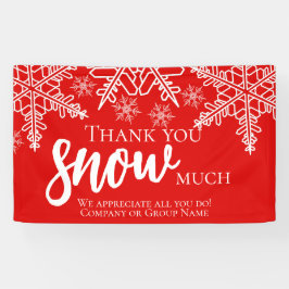 Kerstdank: veel sneeuw spandoek