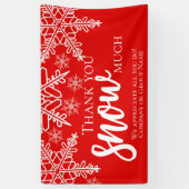 Kerstdank: veel sneeuw spandoek (Verticaal)