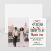 Kerstdankkaart voor gehuwden bedankkaart (Voorkant / Achterkant)