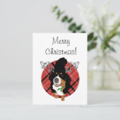 kerstdans Bernese mountainhandenkaartje Feestdagenkaart (Staand voorkant)