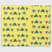 kerstdans cadeaupapier (Vlak)