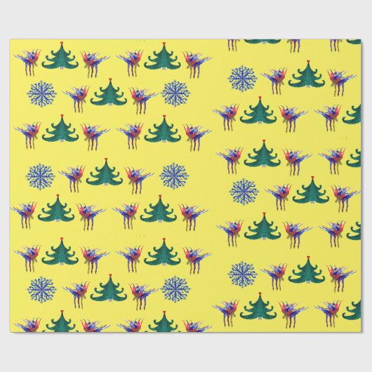 kerstdans cadeaupapier (Vlak)