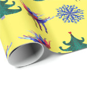 kerstdans cadeaupapier (Rol Hoek)