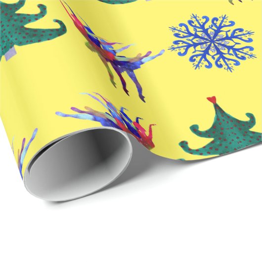 kerstdans cadeaupapier (Rol Hoek)