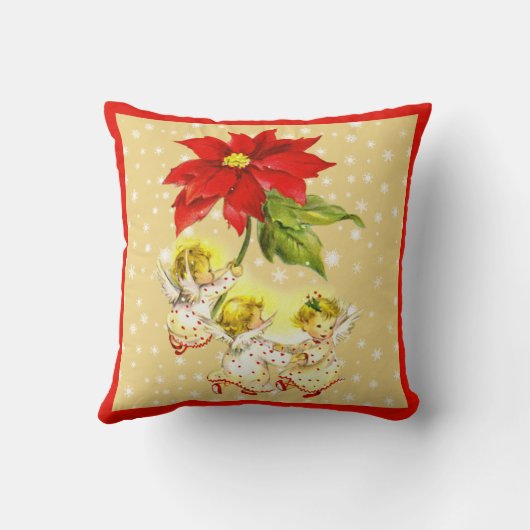 Kerstdansen Baby Angels Kussen (Achterkant)