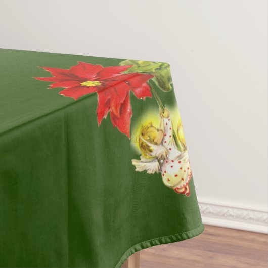 Kerstdansen Baby Angels op groen Tafelkleed (Voorbeeld)