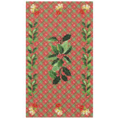 Kerstdansen Baby Angels op Red Plaid Tafelkleed (Voorkant)