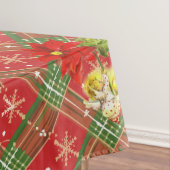 Kerstdansen Baby Angels op Red Plaid Tafelkleed (Voorbeeld)