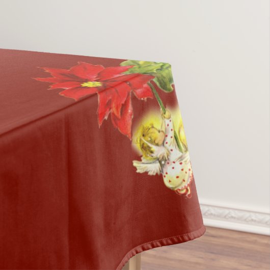 Kerstdansen Baby Angels op rood Tafelkleed (Voorbeeld)