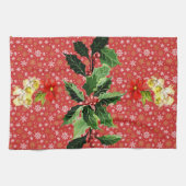 Kerstdansen Baby Angels op sneeuwvlokken Theedoek (Horizontaal)