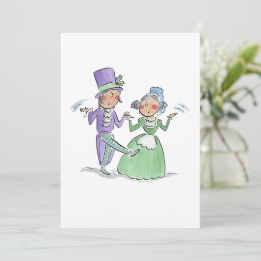Kerstdansen Kaart (Staand voorkant)