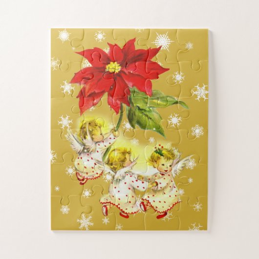 Kerstdansende Baby Angels Children's Puzzle Legpuzzel (Verticaal)