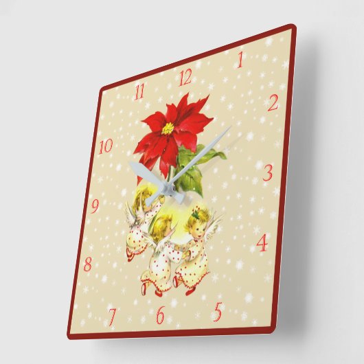 Kerstdansende Baby Angels wandklok