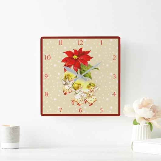 Kerstdansende Baby Angels wandklok (Huis)