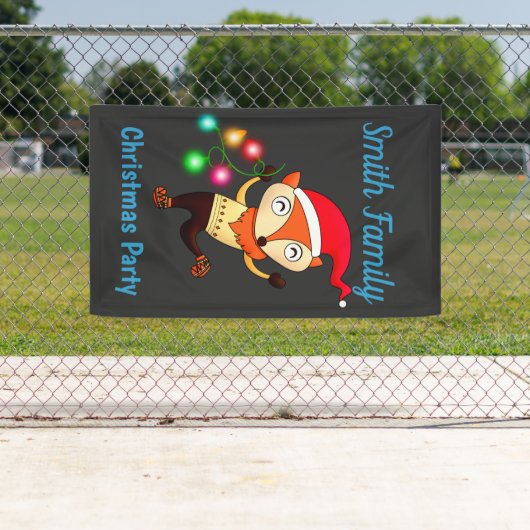 Kerstdansende fox, aangepast spandoek (Insitu)