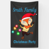 Kerstdansende fox, aangepast spandoek (Verticaal)
