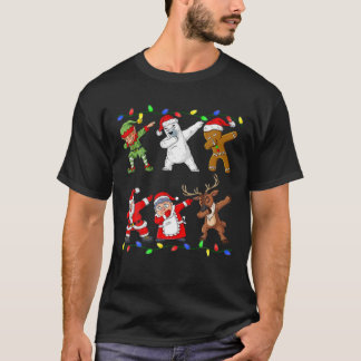 Kerstdanseres Elf en Santa Friends Boys Kinder T-shirt