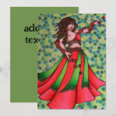 Kerstdanseres Kaart (Voorkant / Achterkant)