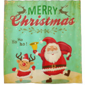  kerstdanserskerstdanser en rendierensinters douchegordijn (Voorkant)