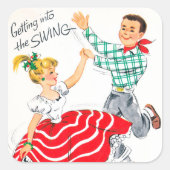 kerstdansfeest sticker (Voorkant)