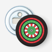 kerstdartboard button flesopener (Voorkant)