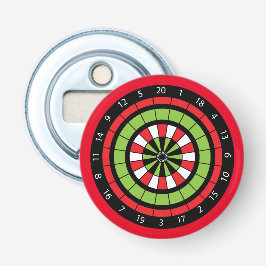 kerstdartboard button flesopener
