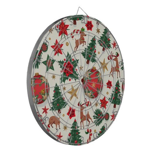 kerstdartboard dartbord (Voorkant Links)