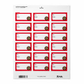 kerstdartboard etiket (Full Sheet)