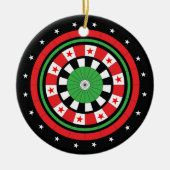 kerstdartboard keramisch ornament (Voorkant)