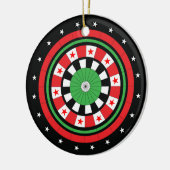 kerstdartboard keramisch ornament (Links)