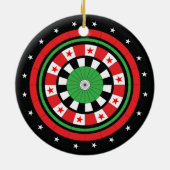 kerstdartboard keramisch ornament (Achterkant)