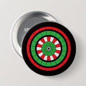 kerstdartboard ronde button 7,6 cm (Voorkant /achterkant)