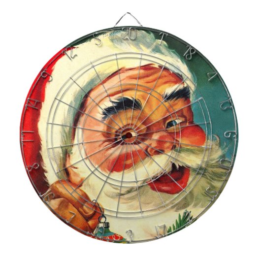 kerstdartbord met Jolly Santa Claus Dartbord (Voorkant)