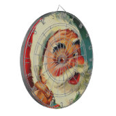 kerstdartbord met Jolly Santa Claus Dartbord (Voorkant Links)