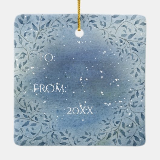 Kerstdatumscript aanpassen keramisch ornament (Achterkant)